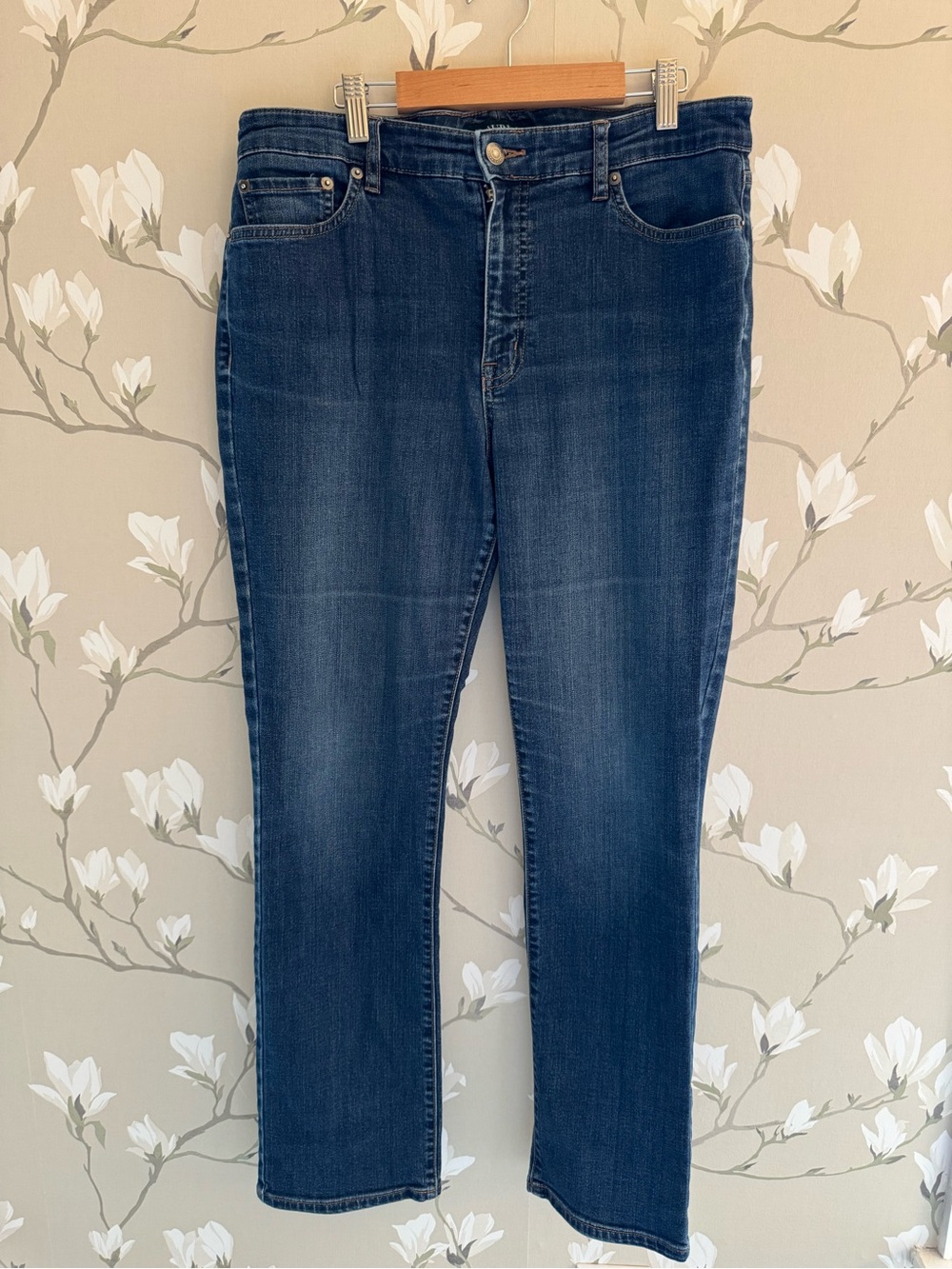 Lauren Ralph Lauren Straight-Leg Jeans in Dark Blue Wash